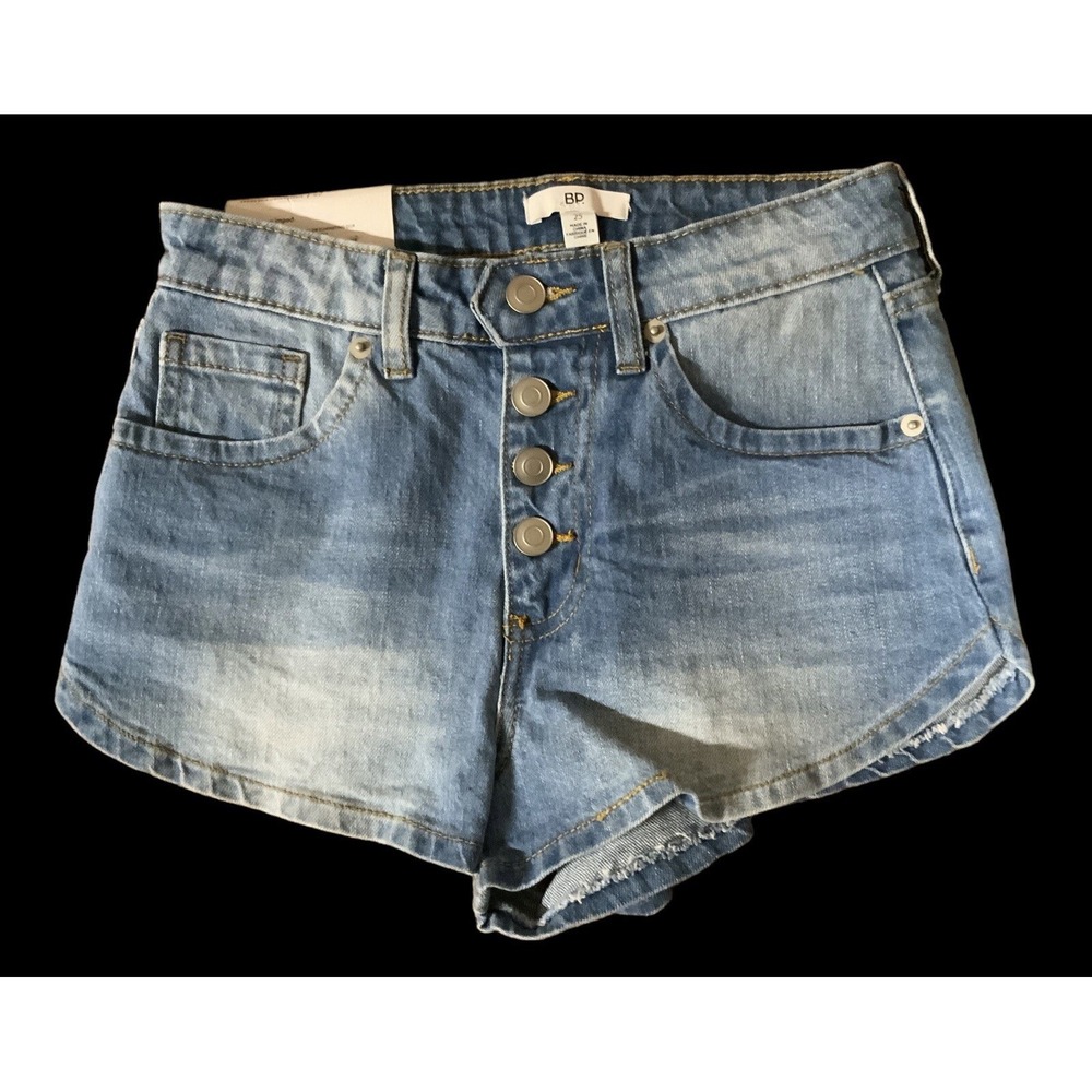 BP Denim‎ Shorts Light Blue WashNWT SIZE 25 Button Up RN58665